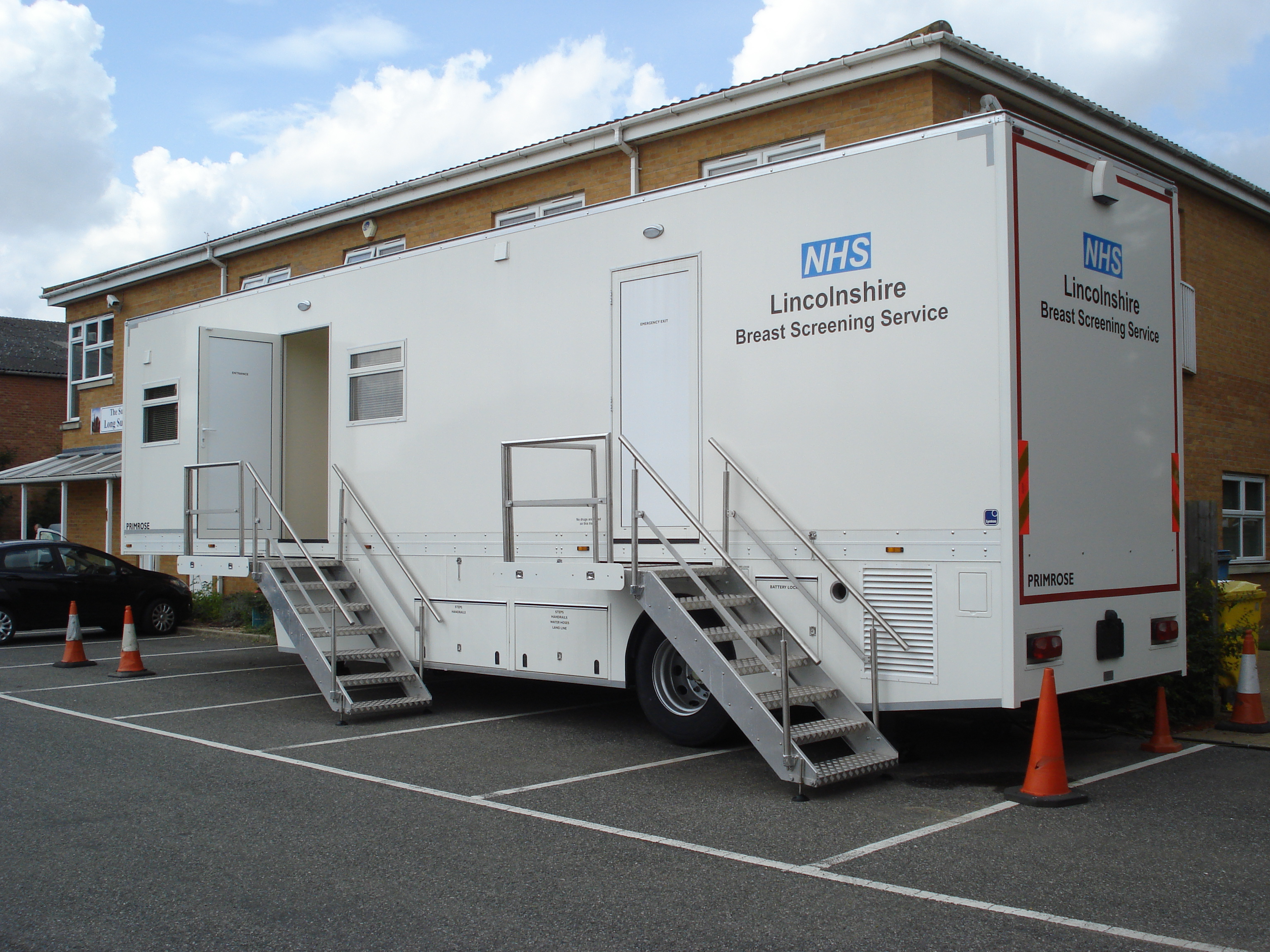 Mobile breast screening unit United Lincolnshire Hospitals