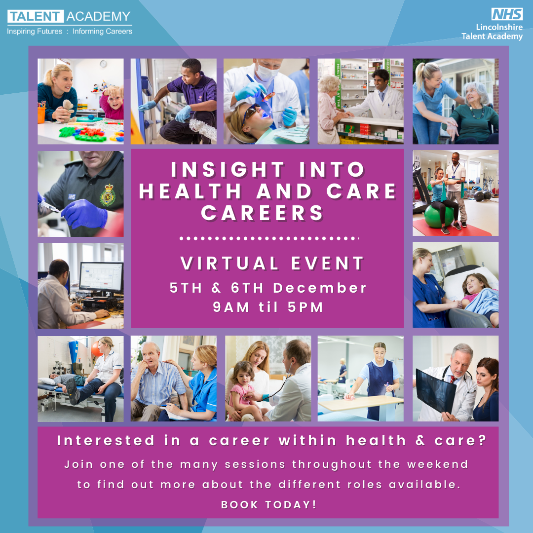 Poster For Insight Into Health And Care Careers Virtual Event - United ...