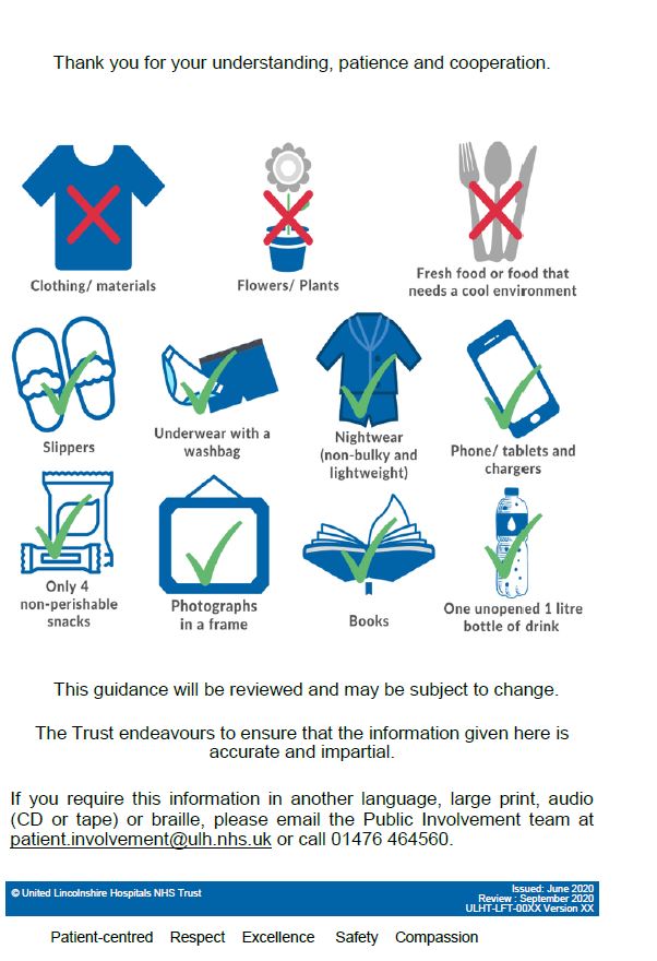 Patient visiting guidance leaflet - United Lincolnshire Hospitals