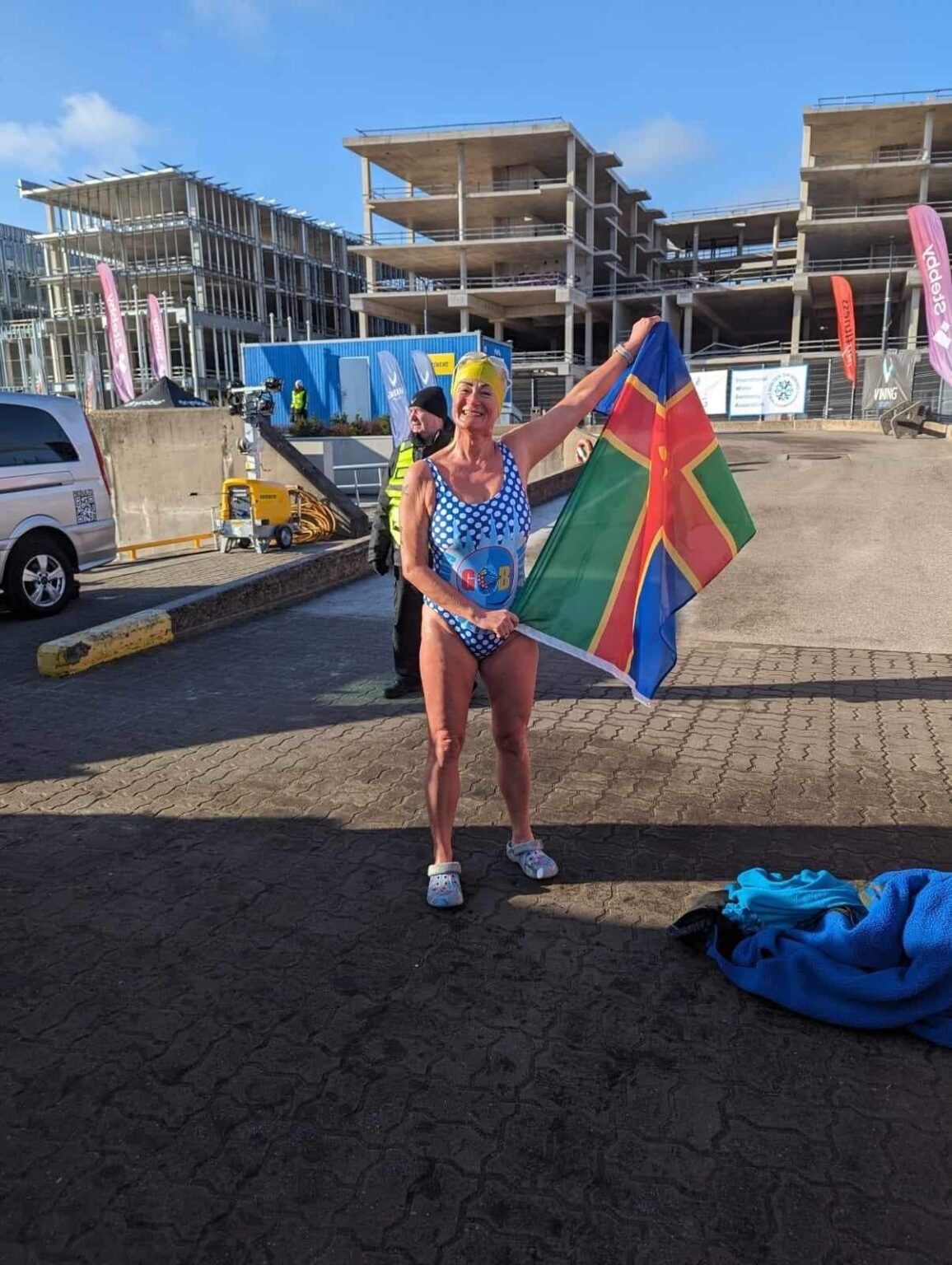 Fran Flying The Flag - United Lincolnshire Hospitals