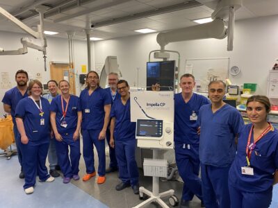 Some of the team involved in the procedure at the Lincolnshire Heart Centre